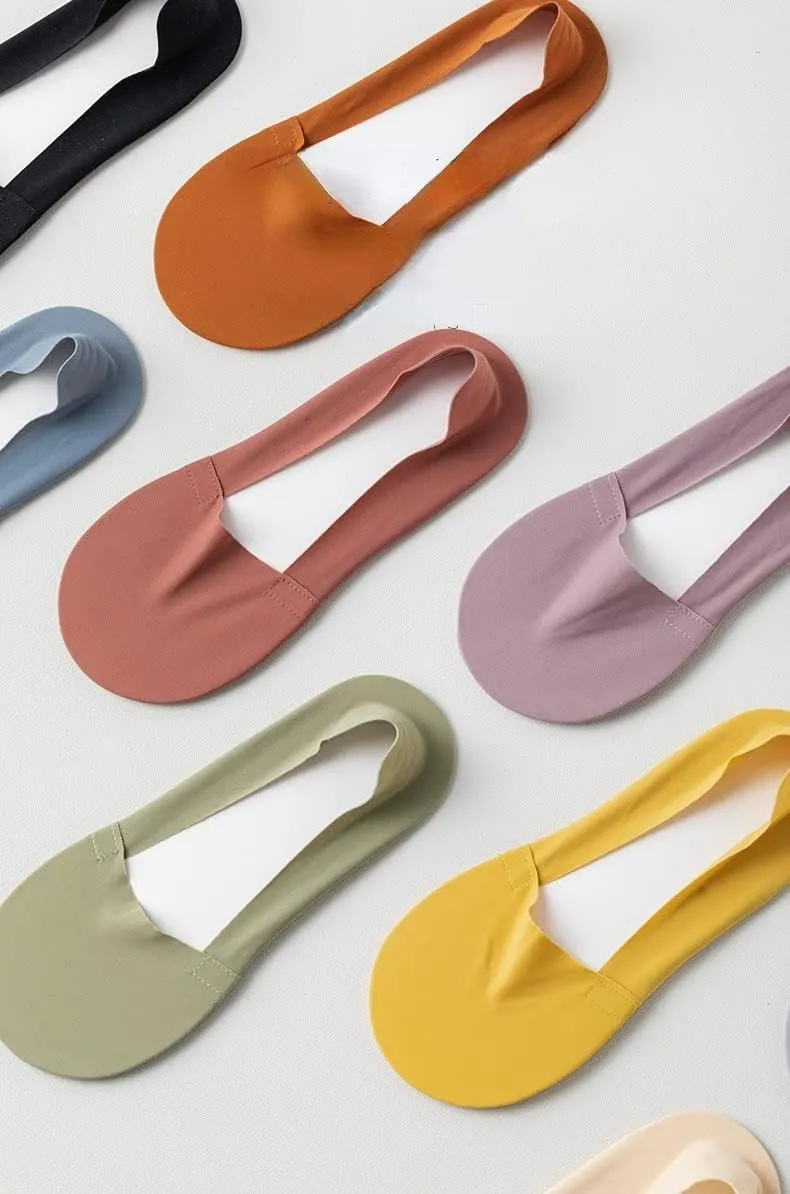 10/20 Pairs No Show Socks for Women Non-slip Low Cut Liner Socks Invisible Ice Silk Socks