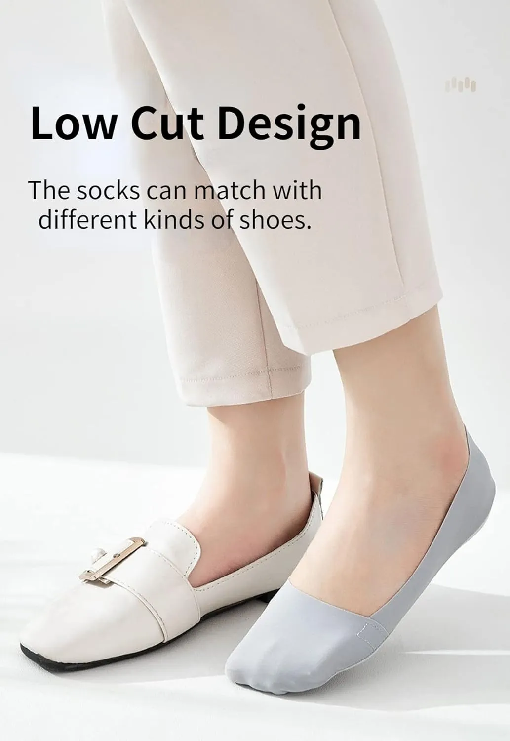 10/20 Pairs No Show Socks for Women Non-slip Low Cut Liner Socks Invisible Ice Silk Socks