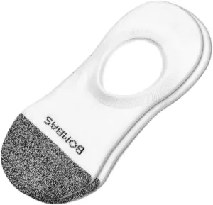 2 PACK Bombas Womens Cushioned No Show Socks,(White,Medium)