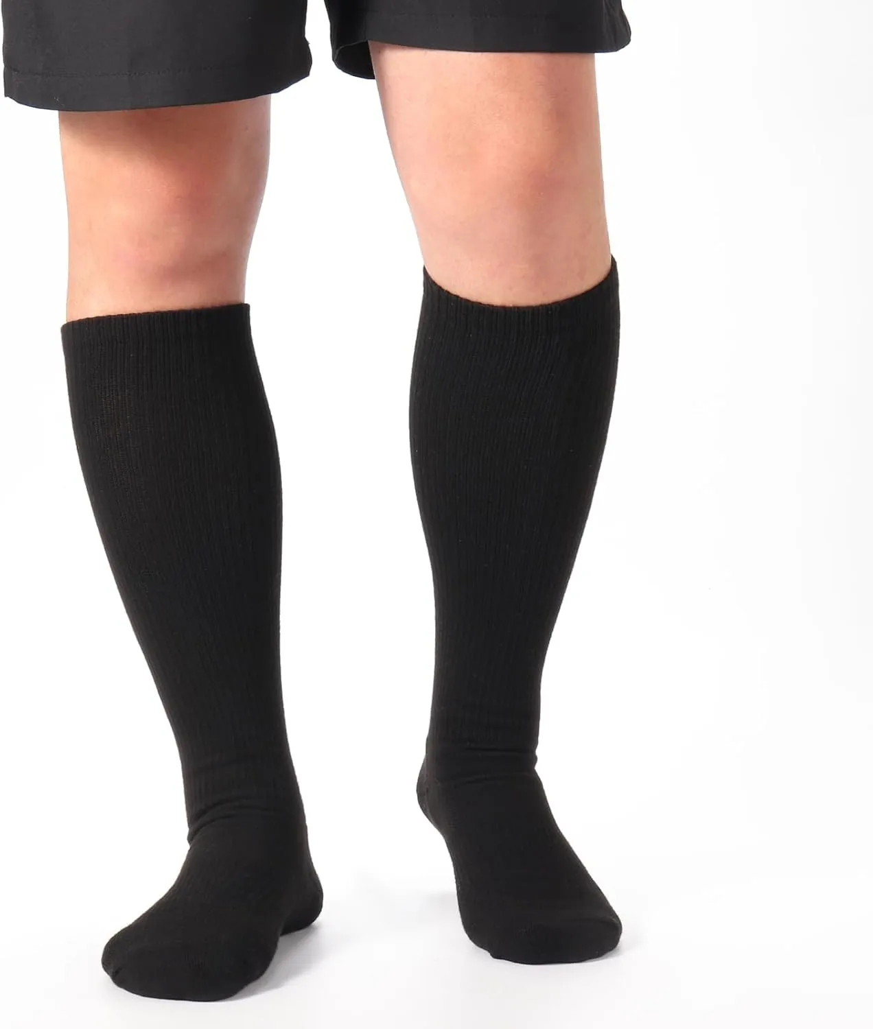 3 Pairs Over the Calf Socks for Men Women Cushioned Work Boot Socks Knee High Tube Socks