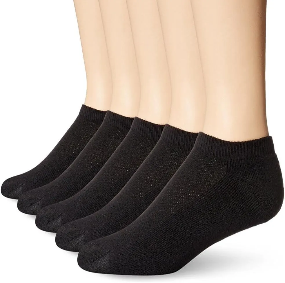 50 Pairs Women's Ankle No Show Socks - Polyester and Spandex - Bulk Wholesale