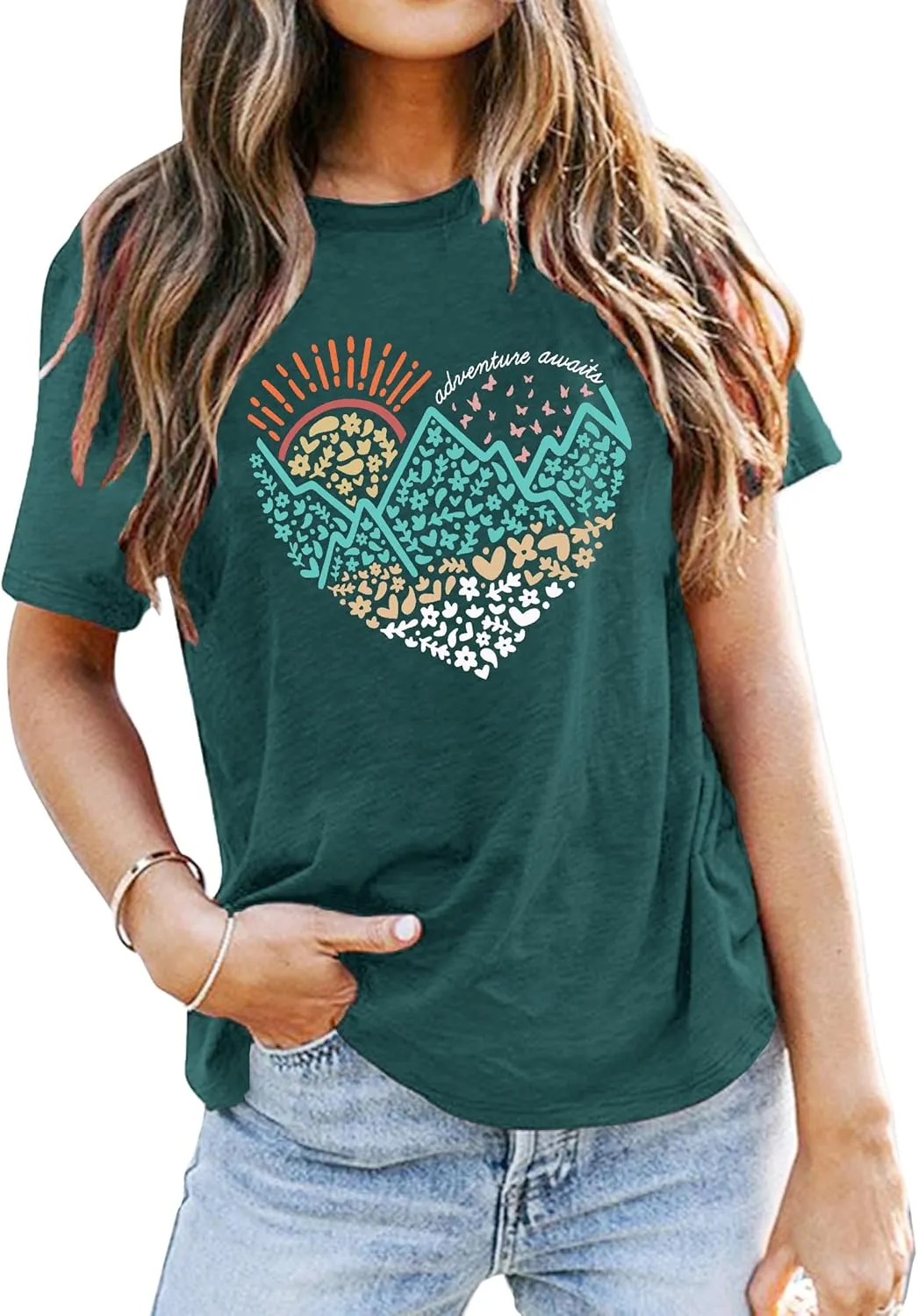 Adventure Tshirt Women Mountain Shirts Hiking Graphic Tees Summer Outdoor Casual Vacation Tops
