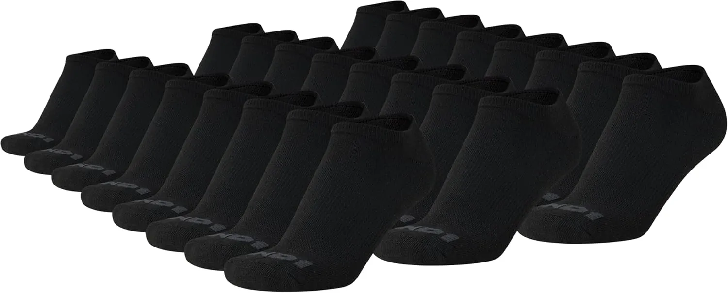 AND1 Men's Athletic Socks - Cushion Comfort No Show Socks (24 Pack)