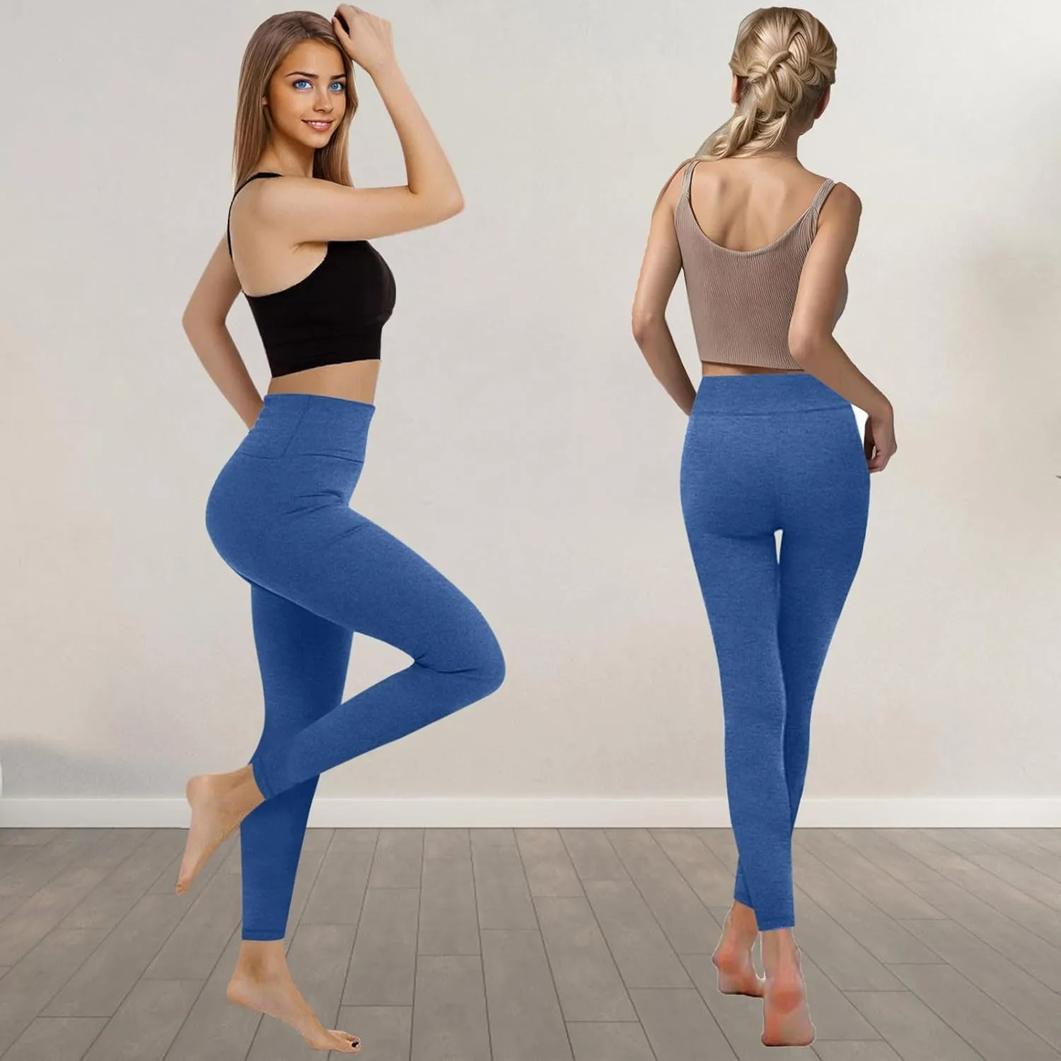 Ankle Leggings for Women Tummy Control High Waist Stretch Slim Fit Casual Athletic Yoga Pants Workout Exercise Lounge
