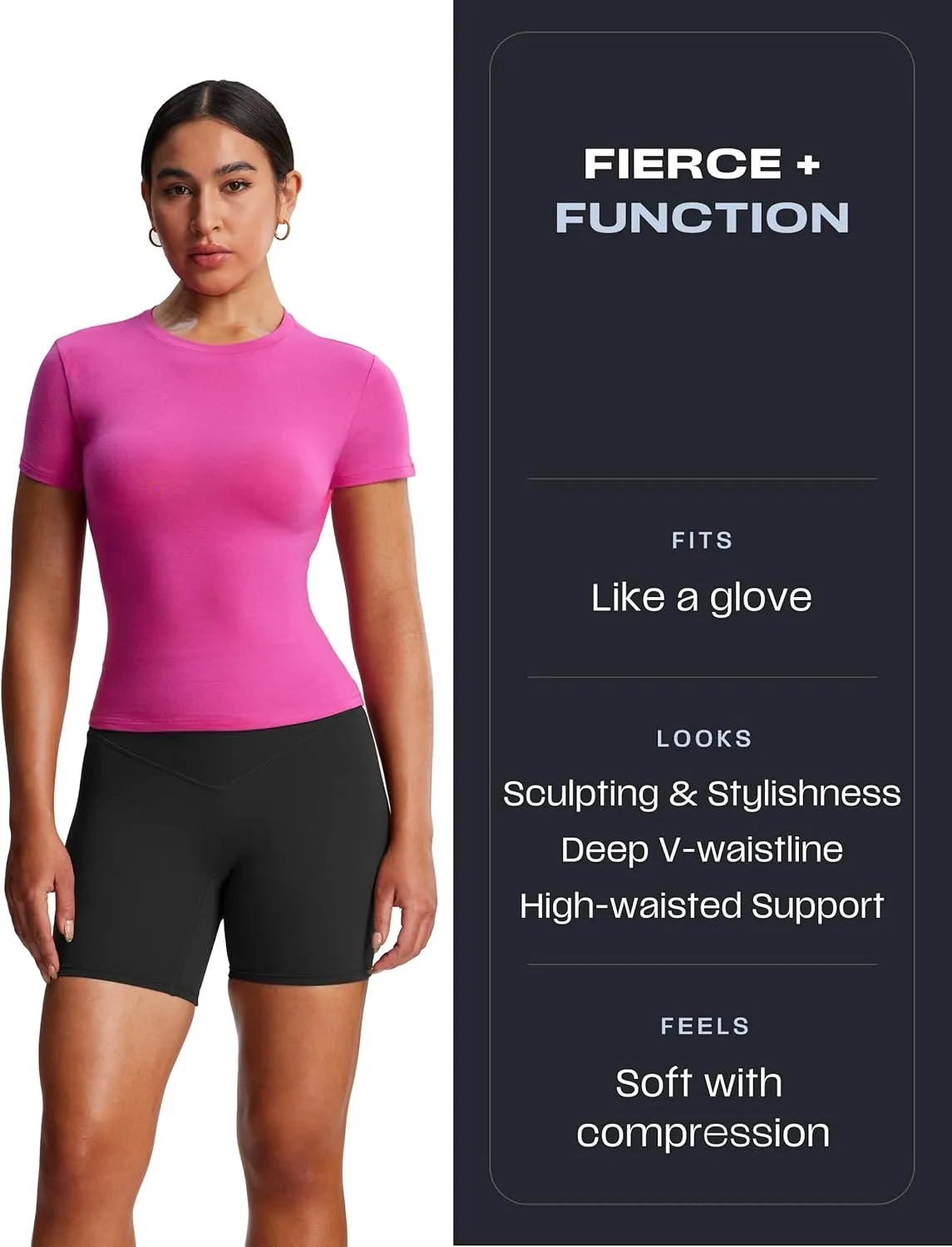 Aoxjox Breeze Workout Biker Shorts for Women Tummy Control High Waisted Exercise Athletic Gym Running Yoga Short 6"