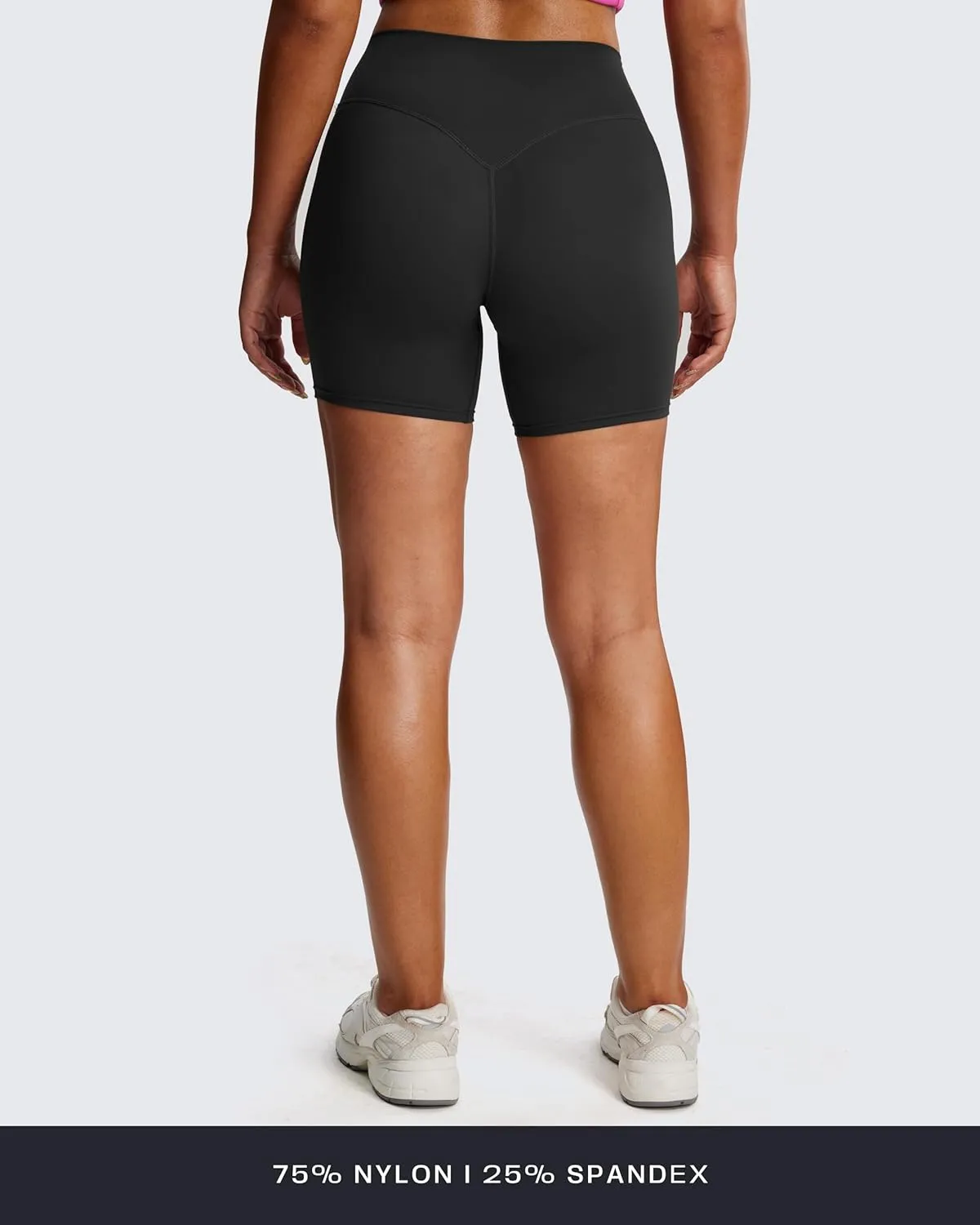 Aoxjox Breeze Workout Biker Shorts for Women Tummy Control High Waisted Exercise Athletic Gym Running Yoga Short 6"