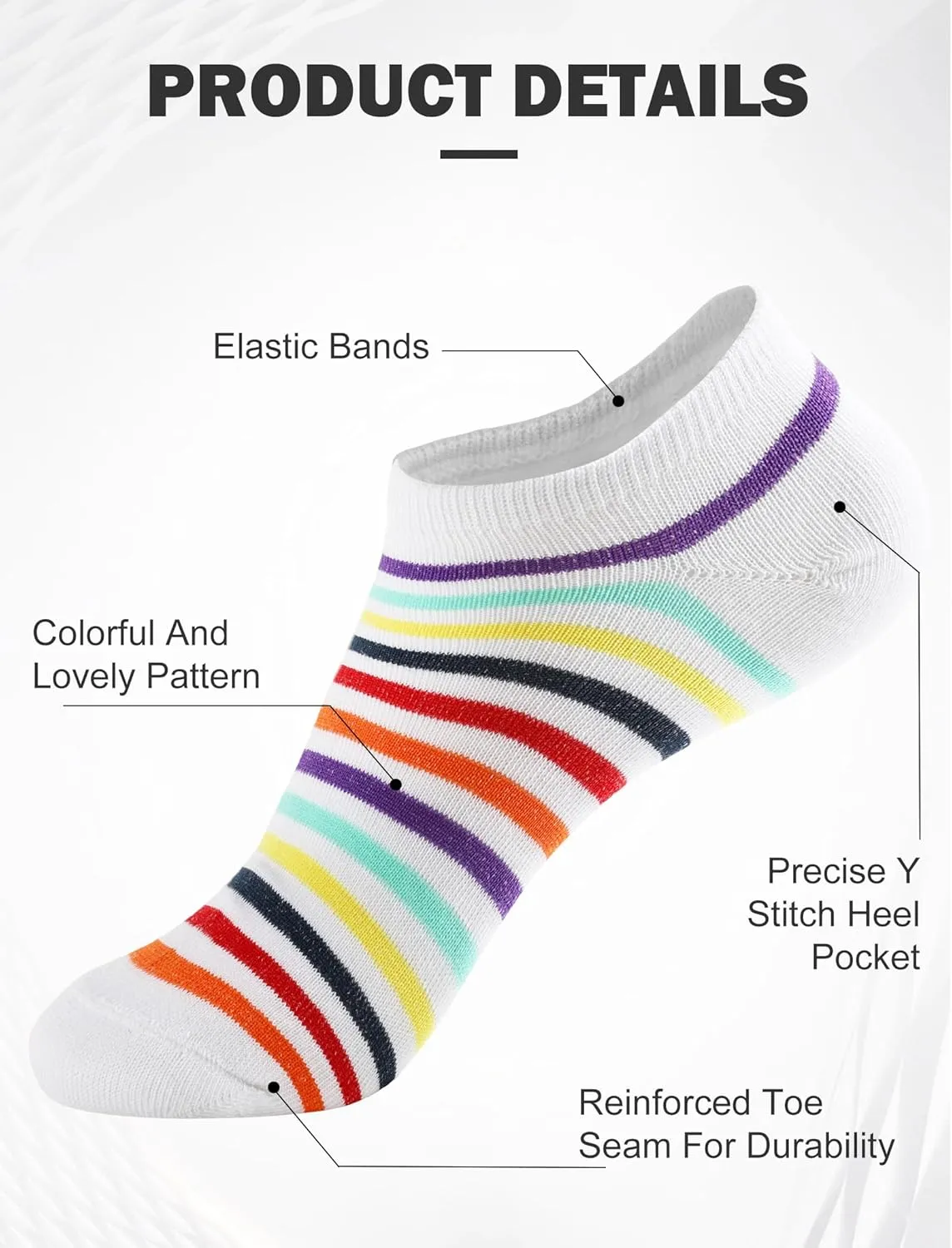 AURUZA 9 Pairs No Show Socks Womens Low Cut Running Athletic Fashion Ankle Sock For Women Invisible Liner Socks
