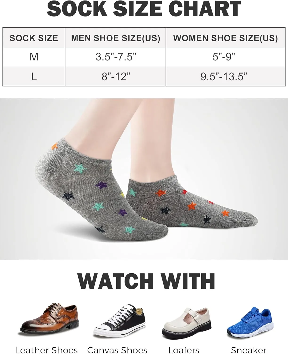 AURUZA 9 Pairs No Show Socks Womens Low Cut Running Athletic Fashion Ankle Sock For Women Invisible Liner Socks