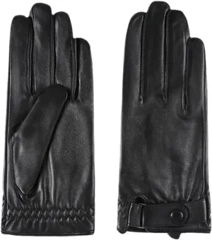 Autumn Men Geniune Leather Gloves, Winter Warm Driving Touch Screen Windproof Mittens
