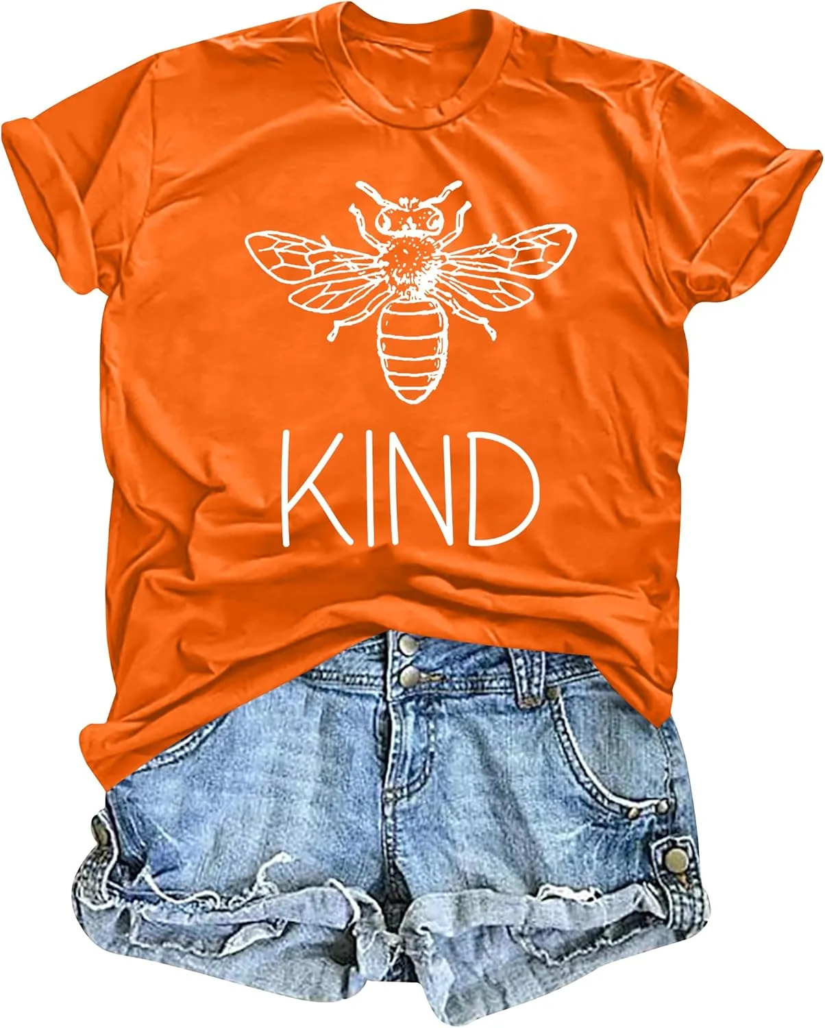 Bee T-Shirt for Women: Cute Bee Graphic Shirts Bee Kind T Shirt Funny Inspirational Casual Tees Tops