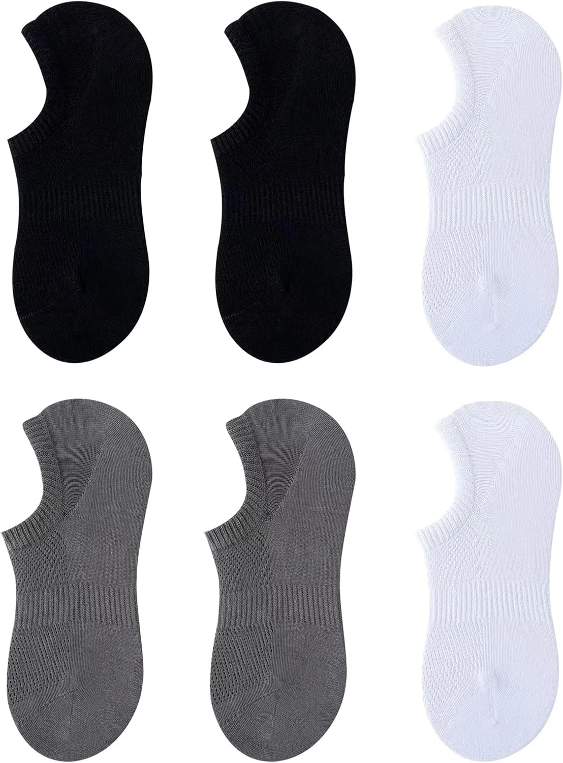 Breathable Mesh No Show Socks Cotton Athletics Casual Low Cut Boat Socks for Men and Women 6-12 Pairs