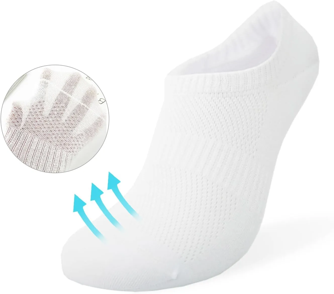 Breathable Mesh No Show Socks Cotton Athletics Casual Low Cut Boat Socks for Men and Women 6-12 Pairs