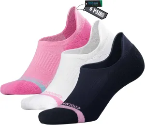 BRISIRA Bamboo Viscose Coolmax Running Golf No Show Socks Women Compression Moisture Wicking Performance Low Cut Tab Athletic