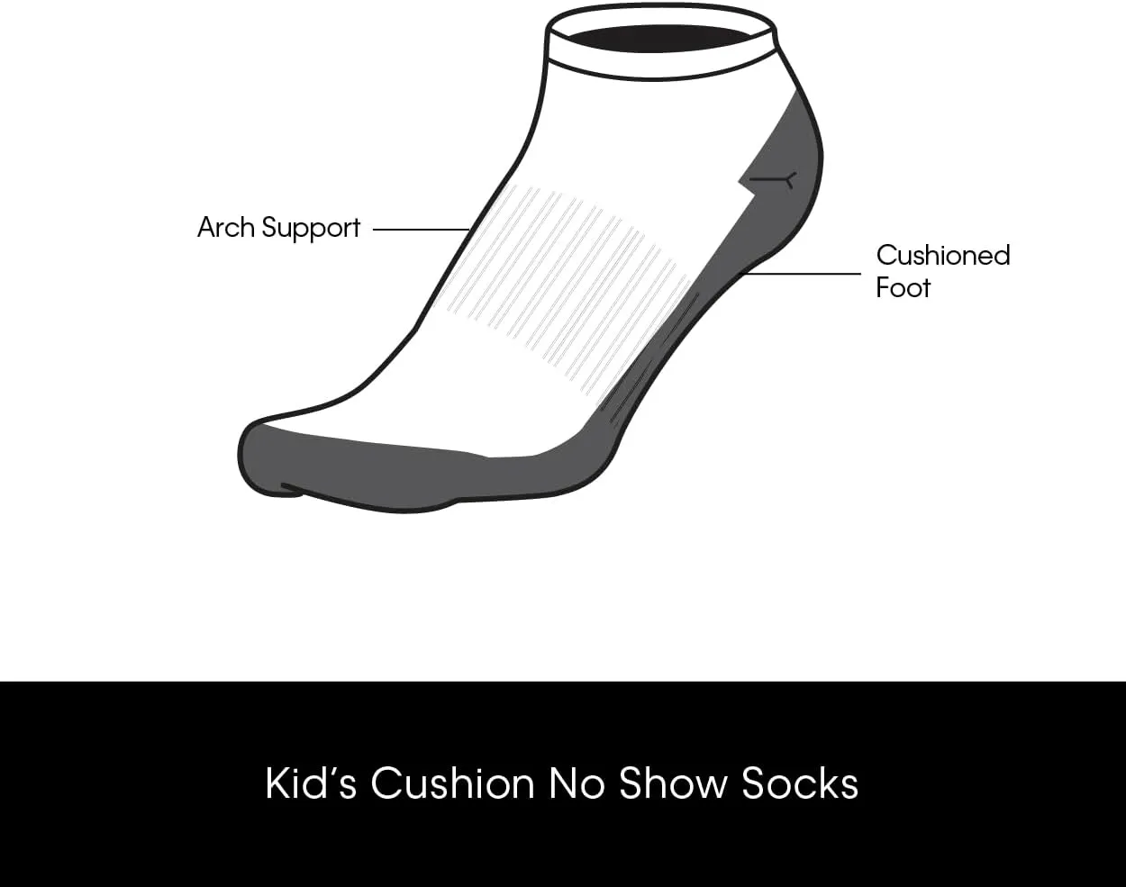 Calvin Klein Boys' No Show Socks - 6 Pack Stretch Performance Cushioned Comfort Low Cut Athletic Socks with Arch Support
