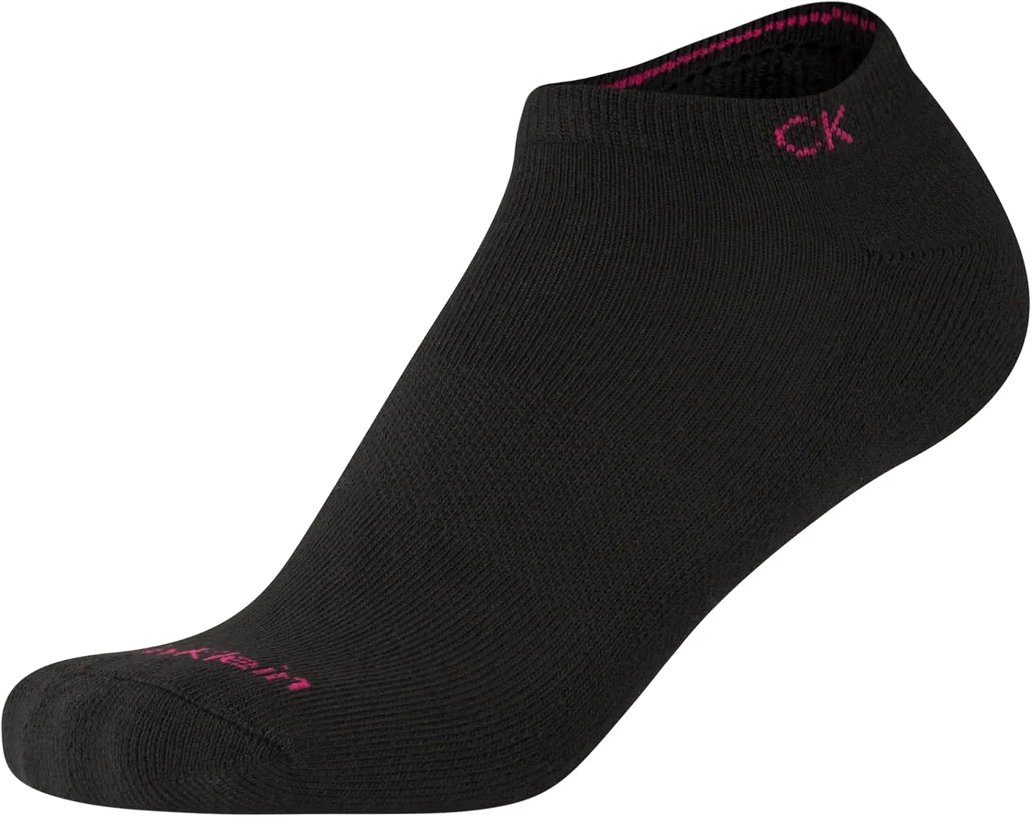 Calvin Klein Boys' No Show Socks - 6 Pack Stretch Performance Cushioned Comfort Low Cut Athletic Socks with Arch Support