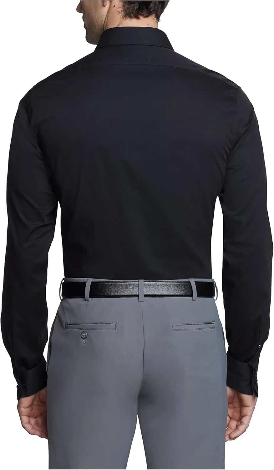 Calvin Klein Men's Dress Shirt Non Iron Herringbone Spread Collar