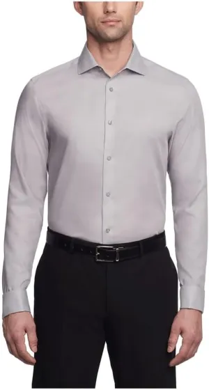 Calvin Klein Men's Dress Shirt Slim Fit Non Iron Solid French Cuff