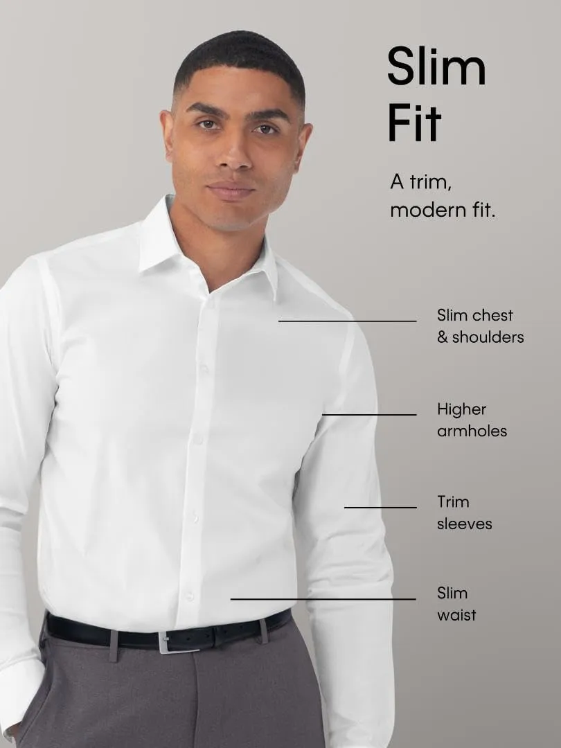 Calvin Klein Men's Slim Fit Non Iron Stretch Solid Dress Shirt