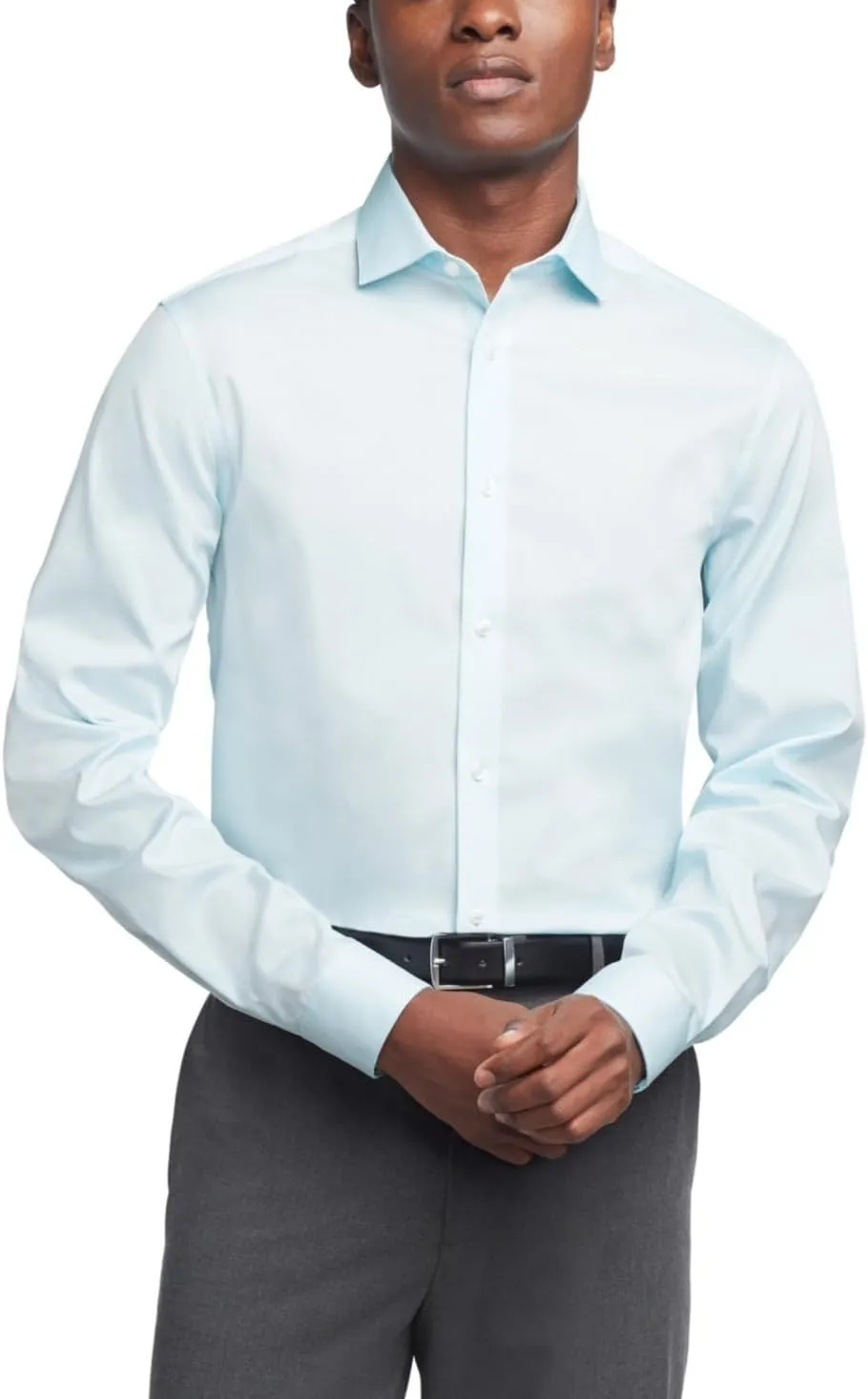 Calvin Klein Men's Slim Fit Non Iron Stretch Solid Dress Shirt
