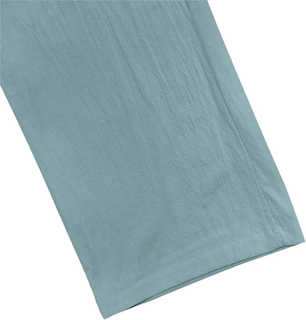 Casual Cotton Linen Pants for Men Elastic Drawstring Basic Pants Moisture Wicking Baggy Trousers Relaxed Fit Trousers