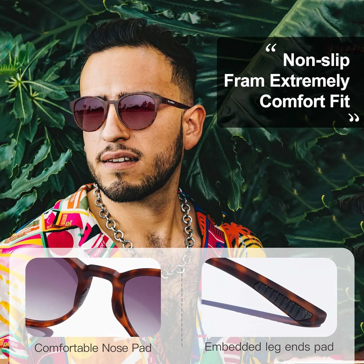Cat Eye Sunglasses Retro Vintage Eyewear Non-slip Round Sunglasses for Men & Women Polarized/Non-Polarized Lens UV Protection