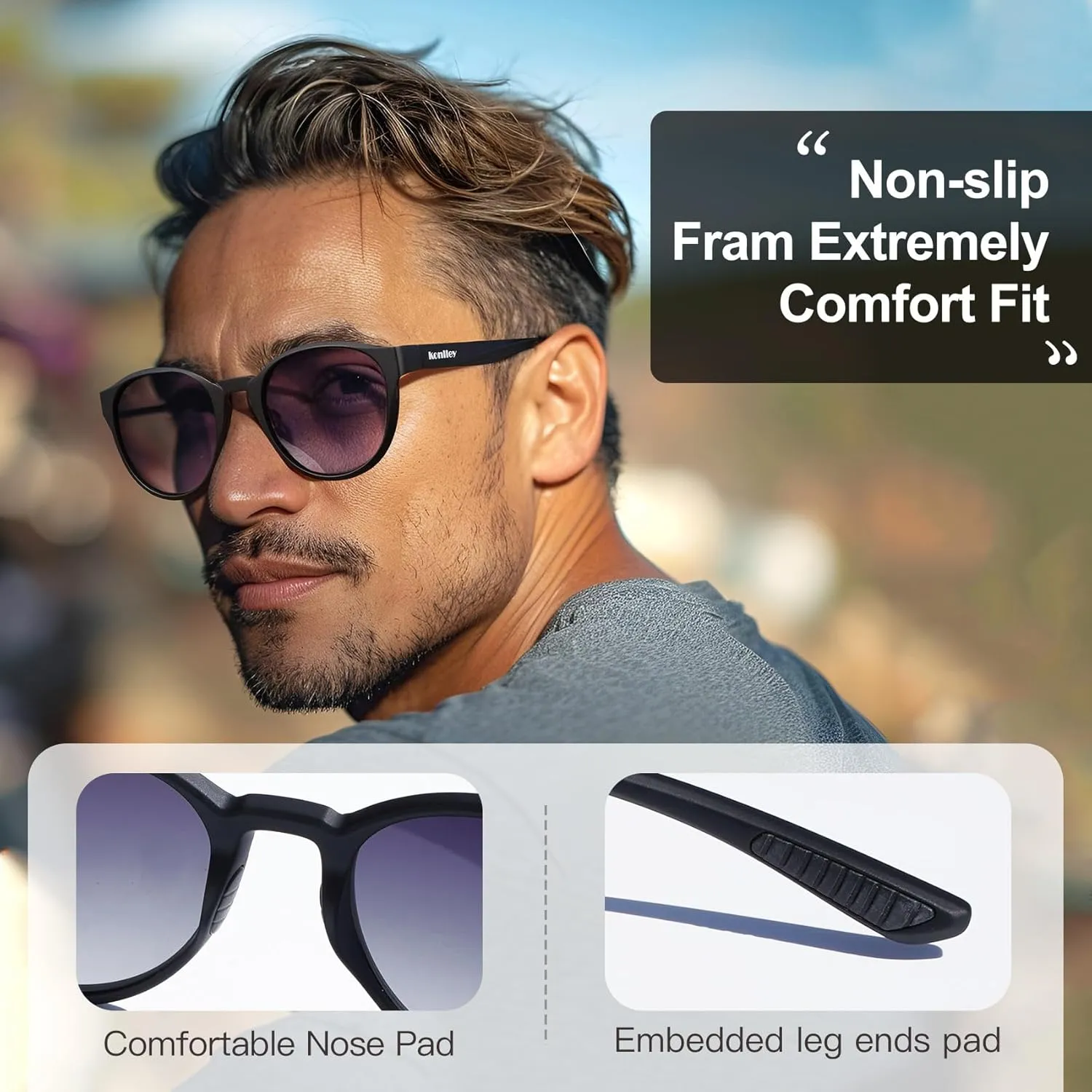 Cat Eye Sunglasses Retro Vintage Eyewear Non-slip Round Sunglasses for Men & Women Polarized/Non-Polarized Lens UV Protection