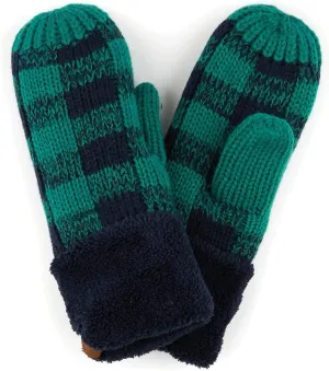 C.C CC Super Thick Fuzzy Fleeced Lined Warm Winter Knitted Mittens Gloves