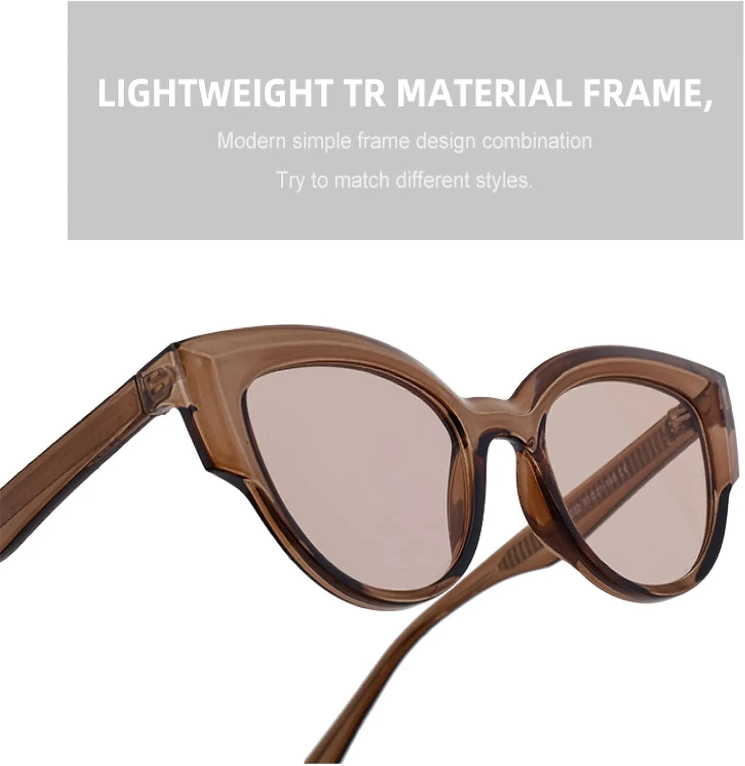 Classic Cat Eye Round Sunglasses Men Luxury Stylish Driving Eyewear Vintage Outdoor for Ladies Uv400