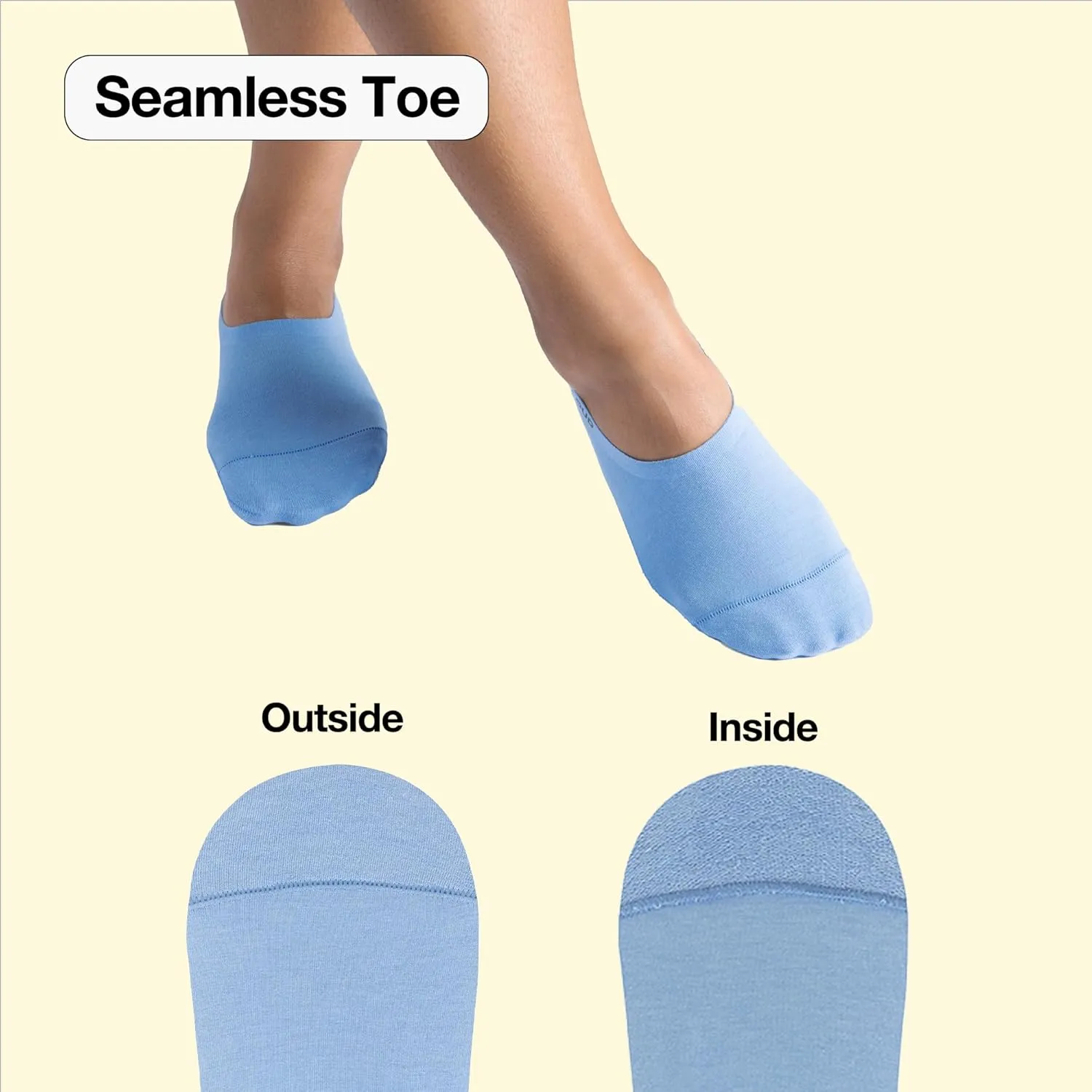 Cloud Ankle Socks for Women & Men - Thin Comfortable Non Slip Invisible Low Cut Cotton No Show Socks for Casual & Formal Wear