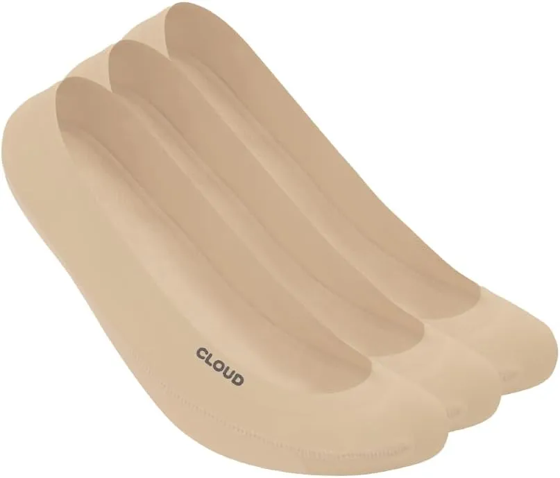 Cloud No Show Socks Womens Invisible Non Slip Low-Cut Liner - Thin Invisible Loafer Flats & Ballet - Low Front