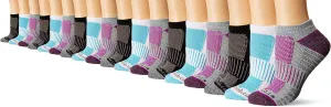 ColumbiaWomensPique Weave Mesh Top No Show Socks With Arch Support, Mulitpack