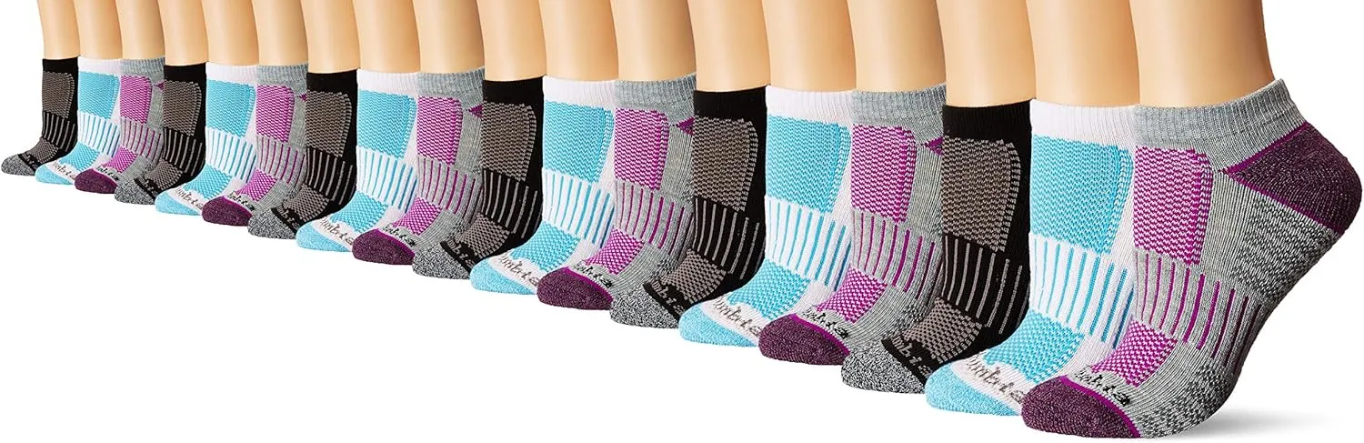 ColumbiaWomensPique Weave Mesh Top No Show Socks With Arch Support, Mulitpack