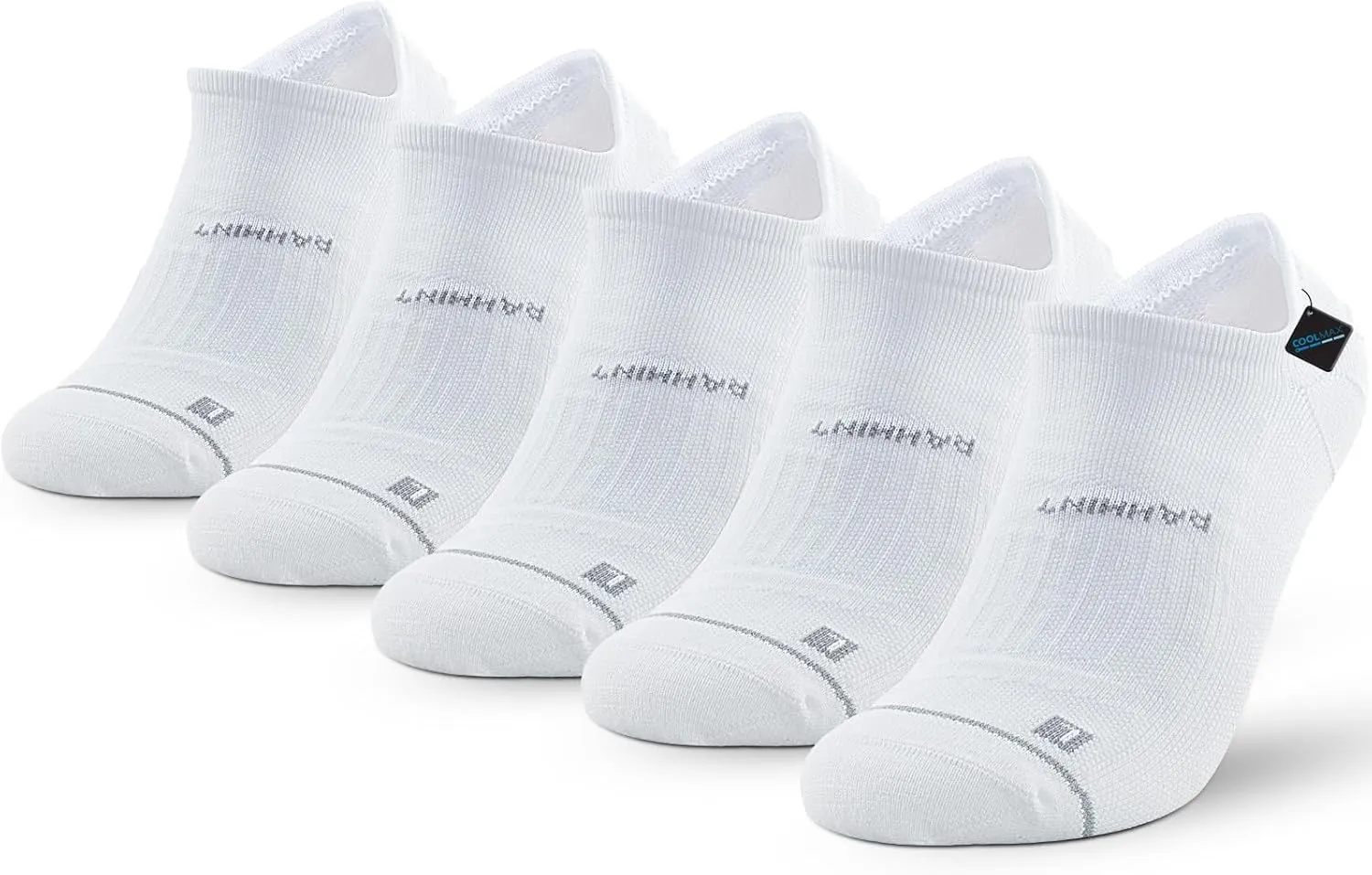 Coolmax No Show Socks 5 Pairs Performance Cooling Compression Running Athletic Thin Breathable Anti Blister Ankle Socks