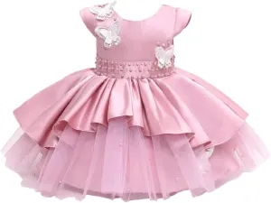 Cosplay Life Floral Dress for Girls and Young Adults Fashion Flower Waistline Kids Party Festival Dress Ages 2-6 Years Old