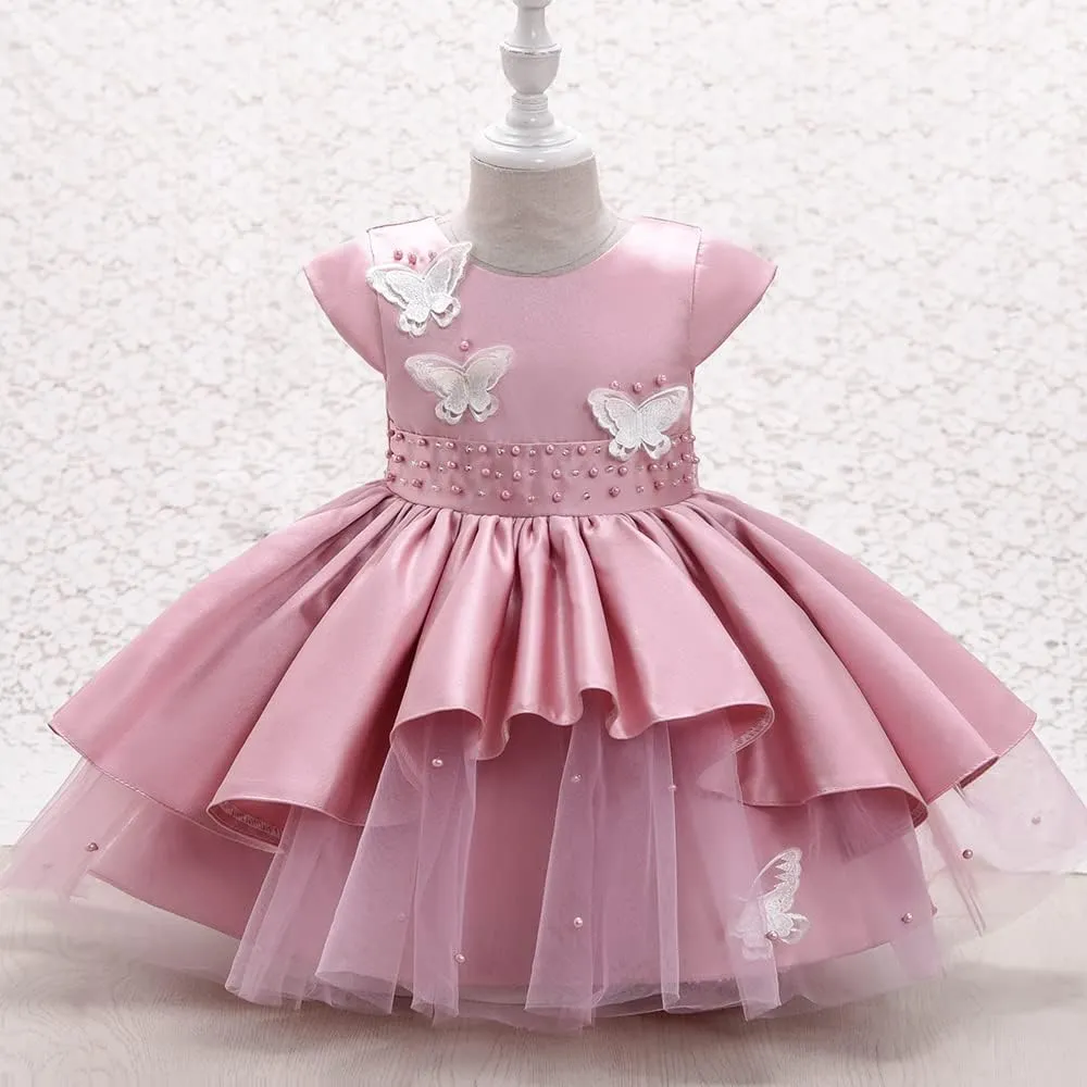 Cosplay Life Floral Dress for Girls and Young Adults Fashion Flower Waistline Kids Party Festival Dress Ages 2-6 Years Old