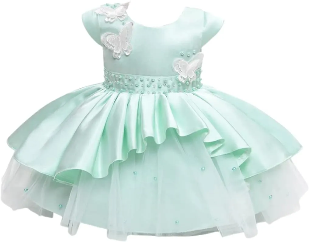 Cosplay Life Floral Dress for Girls and Young Adults Fashion Flower Waistline Kids Party Festival Dress Ages 2-6 Years Old