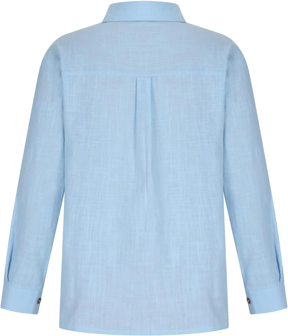 Cotton Linen Shirts for Women 2025 Spring Summer Tops Button Down Blouses with Chest Pocket Solid Shirts Plus Size