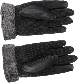 Cycling Touch Screen Gloves for Winter Men's Warm Gloves Plush for Computer