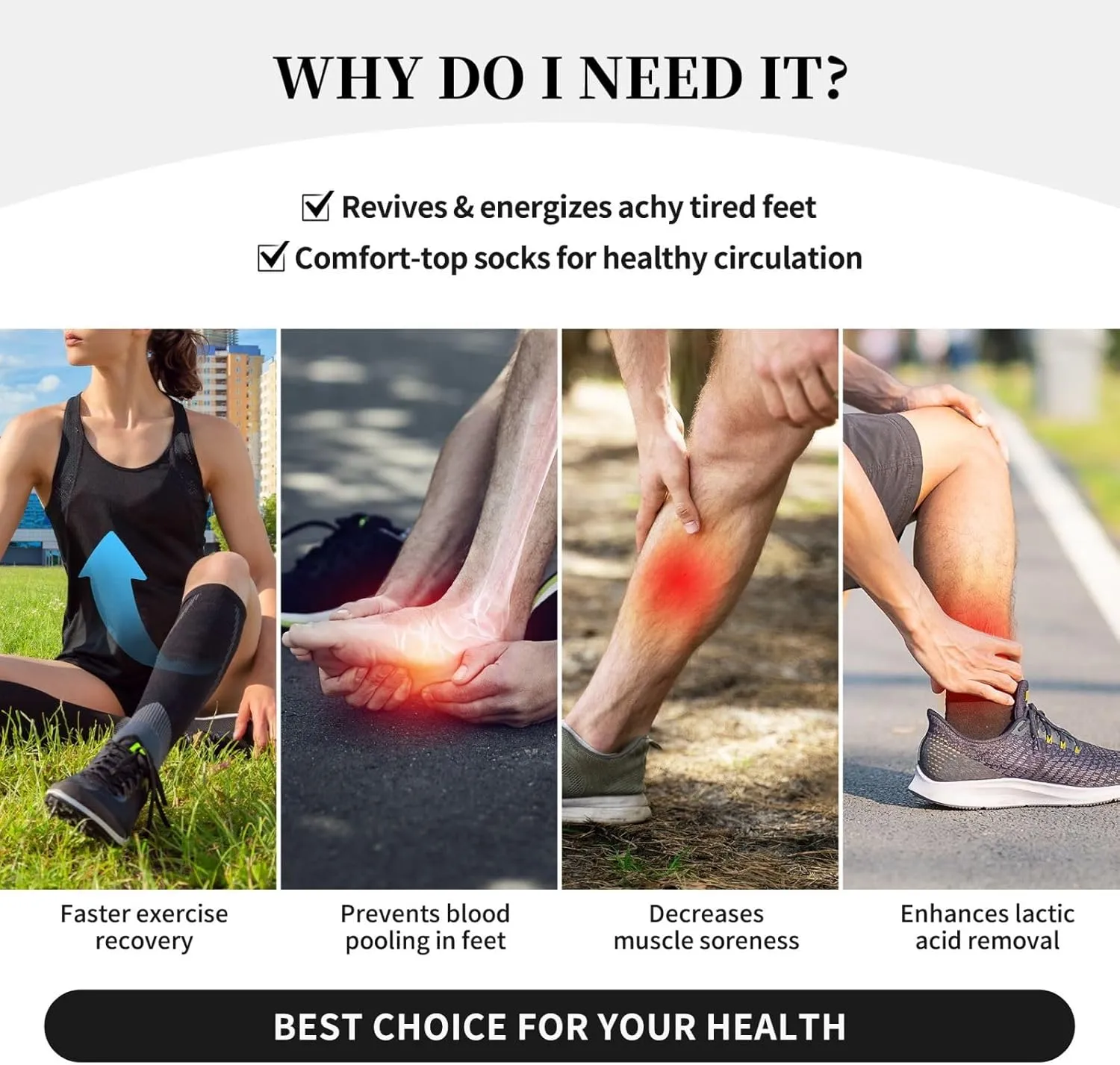 Dancing Feather Print Circulation Compression Socks For Plantar Fasciitis Edema And Post Surgery