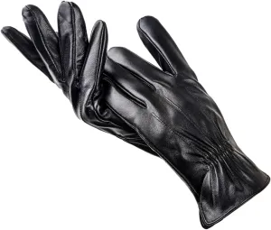 Driving Thin Soft Mens Leather Gloves, Warm Winter Gloves Leather Men's,Black Gloves Male Winter,Leather Men's Gloves