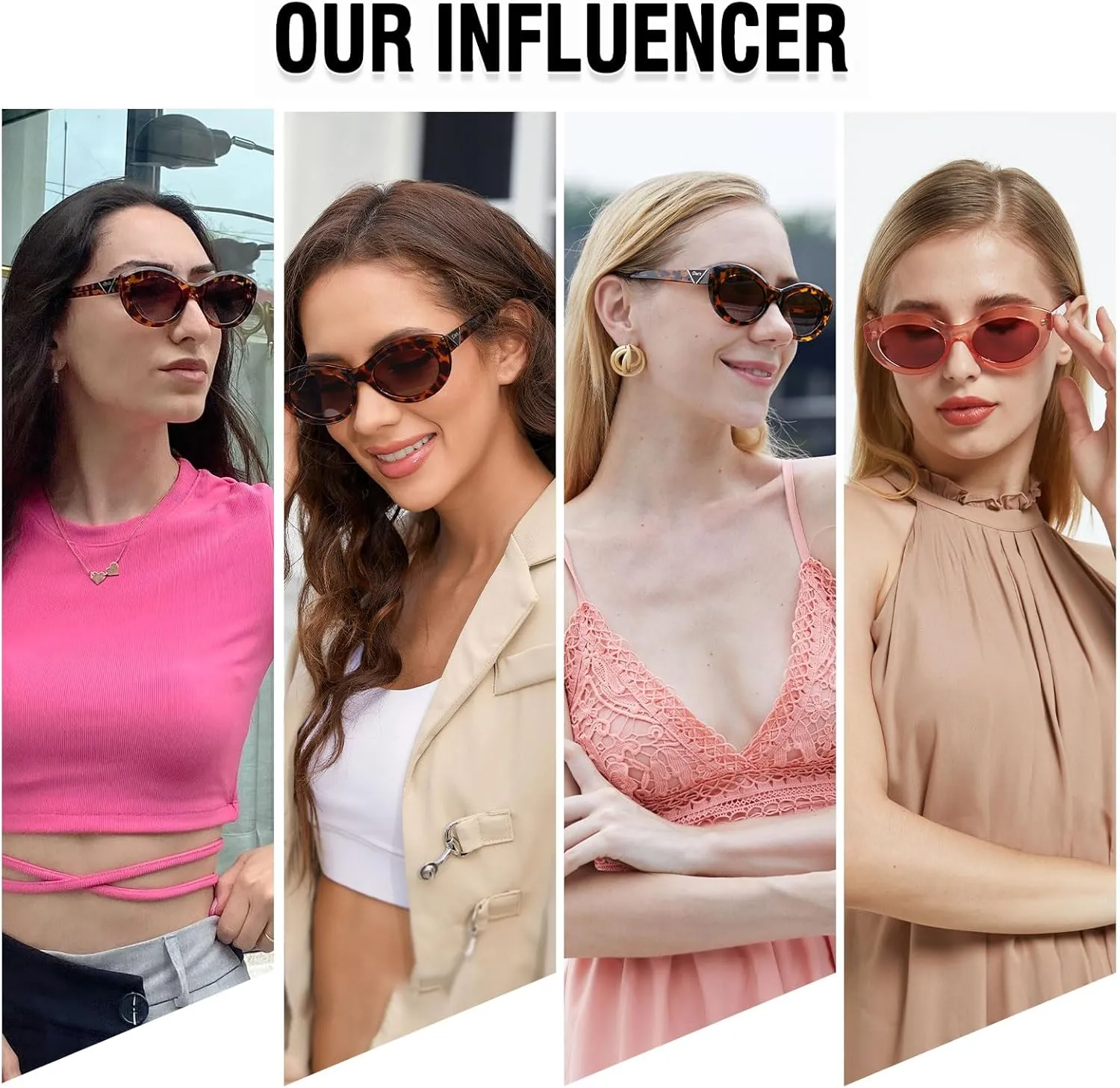 DUCO Cat Eye Sun Glass Retro Oval Sunglasses for Women Clout Glasses Vintage Polarized UV 400 Protection 1223