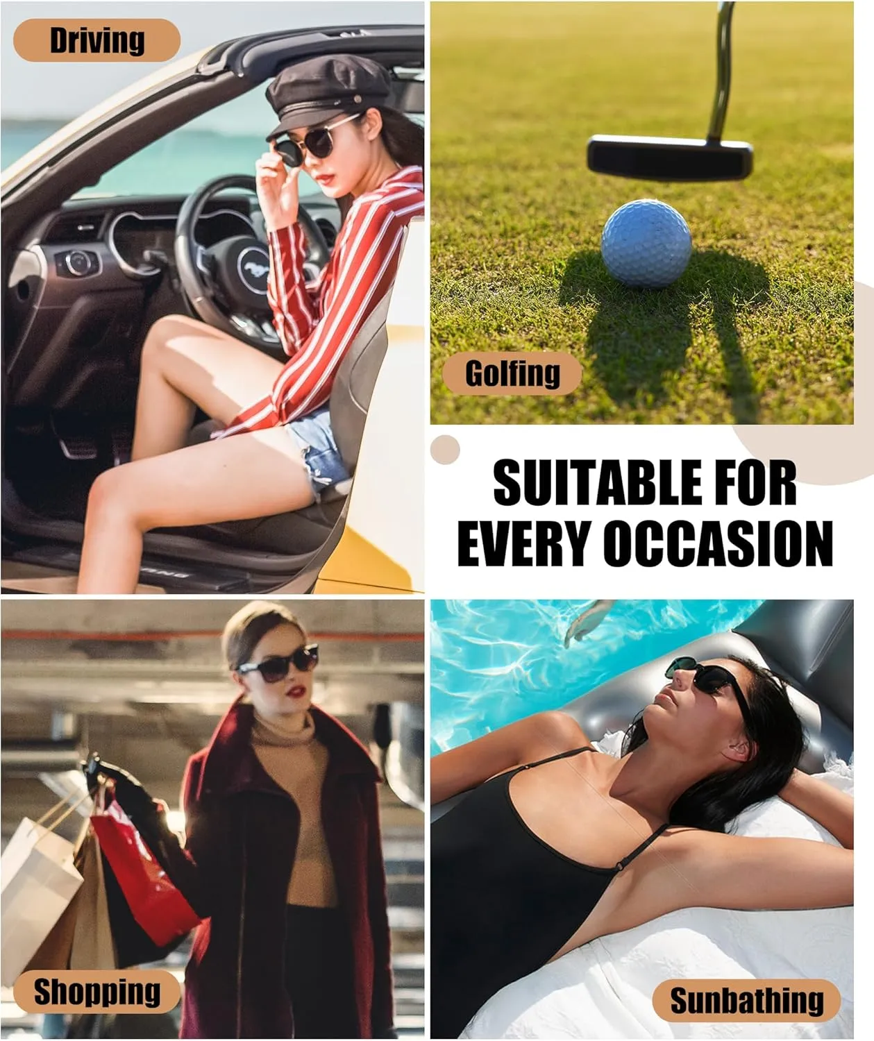 DUCO Cat Eye Sun Glass Retro Oval Sunglasses for Women Clout Glasses Vintage Polarized UV 400 Protection 1223