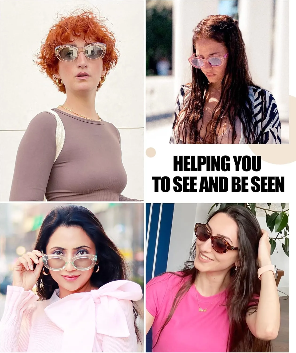 DUCO Cat Eye Sun Glass Retro Oval Sunglasses for Women Clout Glasses Vintage Polarized UV 400 Protection 1223