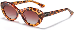 DUCO Cat Eye Sun Glass Retro Oval Sunglasses for Women Clout Glasses Vintage Polarized UV 400 Protection 1223