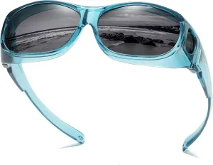 DUCO Fit Over Sunglasses Wraparound Sunglasses for Men Women Polarized Wear Over Sun Glasses UV Protection DC8965