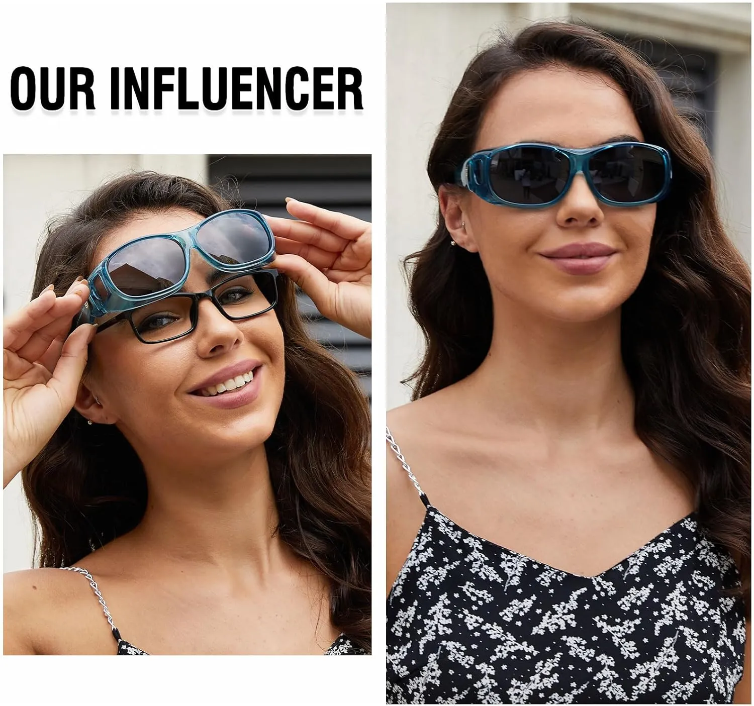 DUCO Fit Over Sunglasses Wraparound Sunglasses for Men Women Polarized Wear Over Sun Glasses UV Protection DC8965