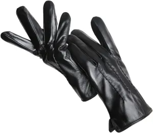 Fashion Winter Lambskin Men's Gloves Motorcycle Driving Leather Gloves Outdoor Simple Men's Leather Gloves