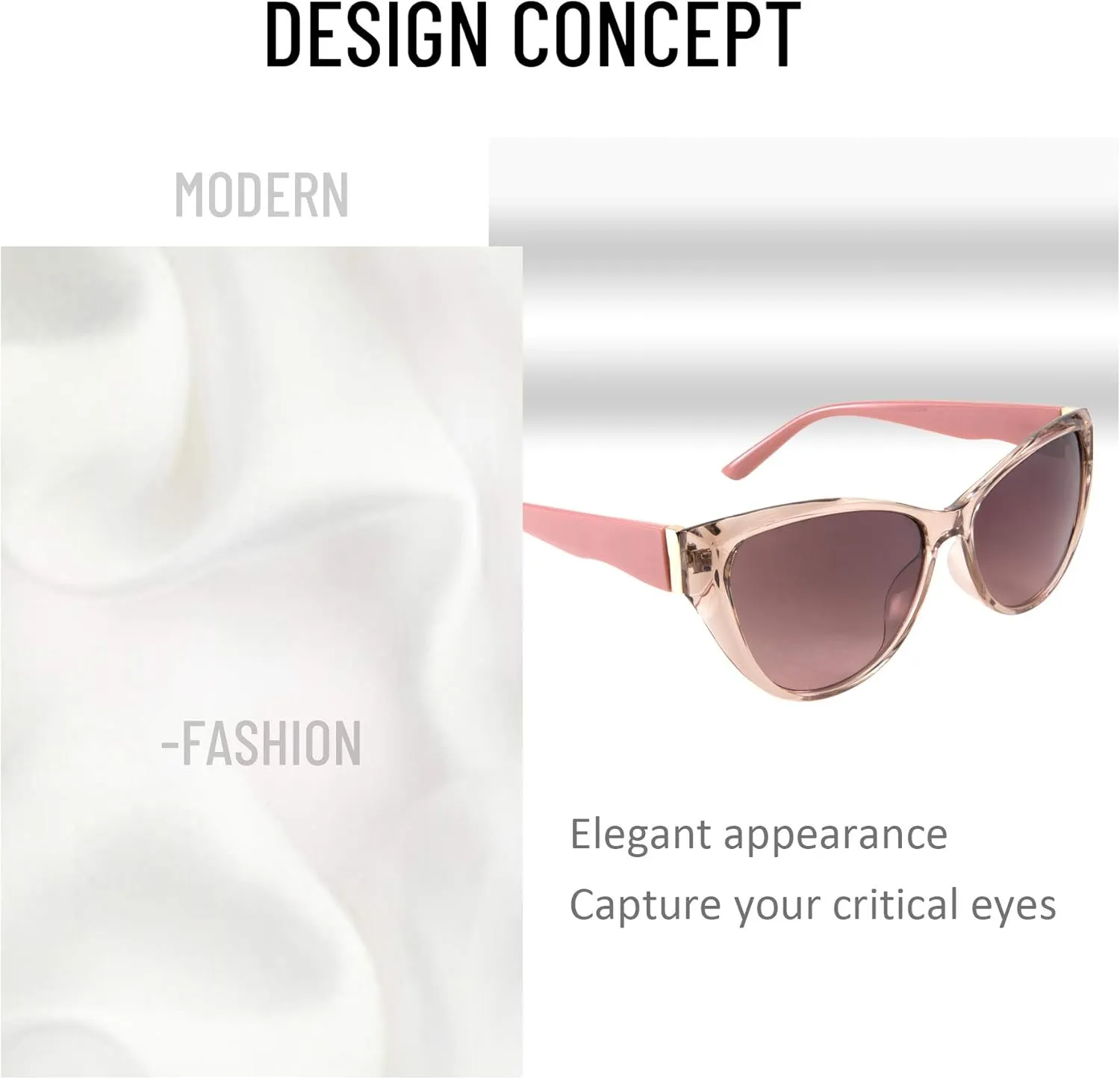 FEISEDY Retro Vintage Cat Eye Sunglasses for Women Designer Shades UV400 Lenses B4014
