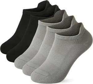 FGZ No Show Socks Women Men Low Socks Heel Tab Athletic Running Non Slip 5 Pairs