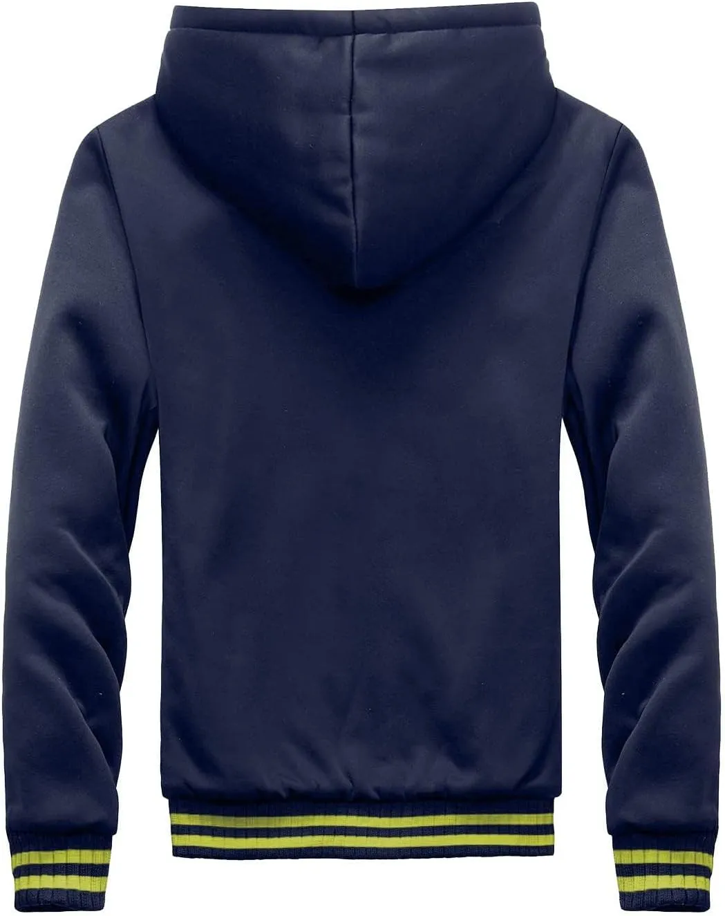 Fleece Hoodie Men Winter Thick Zipper Sweatshirts Workout Baseball Coat Casual Warm Hooded Pullover Jacket Sport Coats